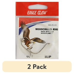 (2 pack) Eagle Claw 580H-25-2/3 Salmon Slip Mooching Rig, Size 2/0-3/0 Salmon Hooks