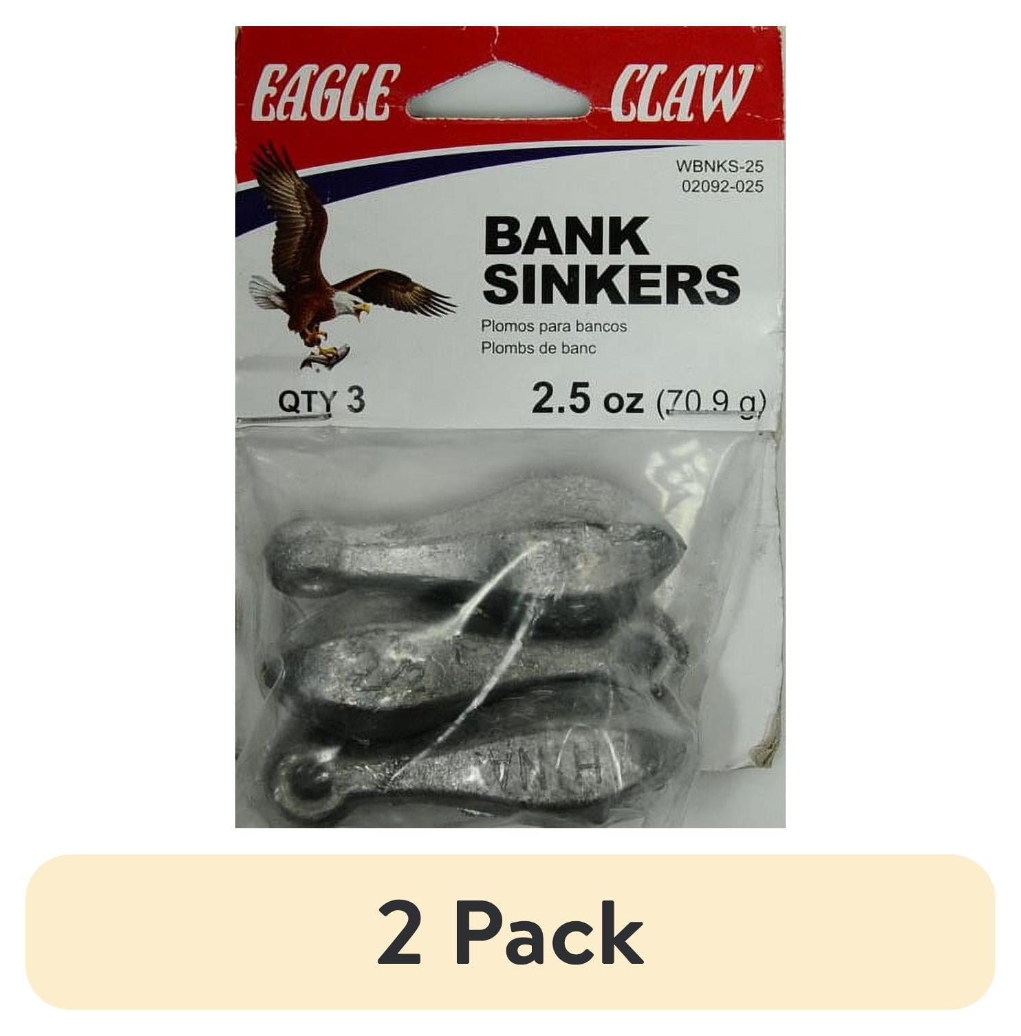 (2 pack) Eagle Claw Bait Sinker, 2.5 oz., 3 Pack