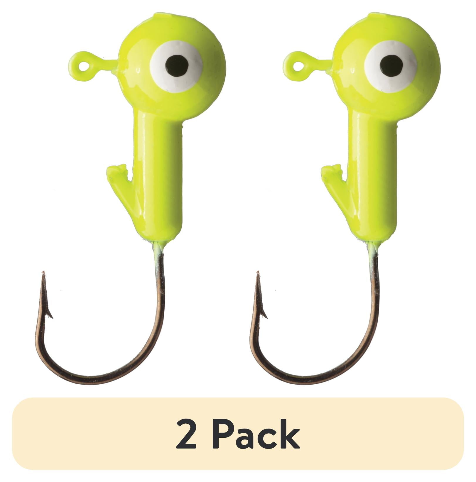 (2 pack) Eagle Claw Ball Head Fishing Jig, Black with Bronze Hook, 1/16 oz., 10 Count