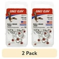 thumbnail image 1 of (2 pack) Eagle Claw Ball Head Fishing Jig, White with Red Eye, 1/8 oz., 10 Count, 1 of 6