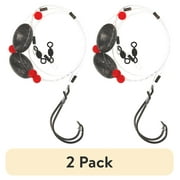 (2 pack) Eagle Claw Catfish Circle Hook Ready Rig - Octopus Circle Hook - Black - Size 8/0 - 1 1/2 oz Egg Sinker - 24" Mono Leader - 2 Pack
