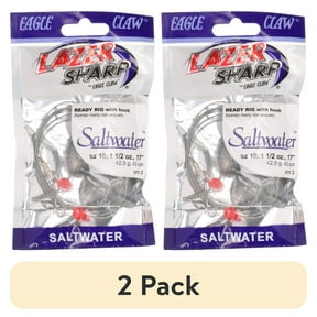 (2 pack) Eagle Claw Fishing Tackle, L1025-112 Lazer Ready Rig with Hook, 1 1/2 oz.