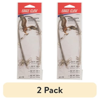 eagle claw fish hooks 10 ct Plain Shank Down Eye Offset Hook The unique design of the Eagle Claw Lazer Sharp Kahle makes it another great hook for rigging live bait in both freshwater and saltwater Eagle Claw Heavy Duty Leaders