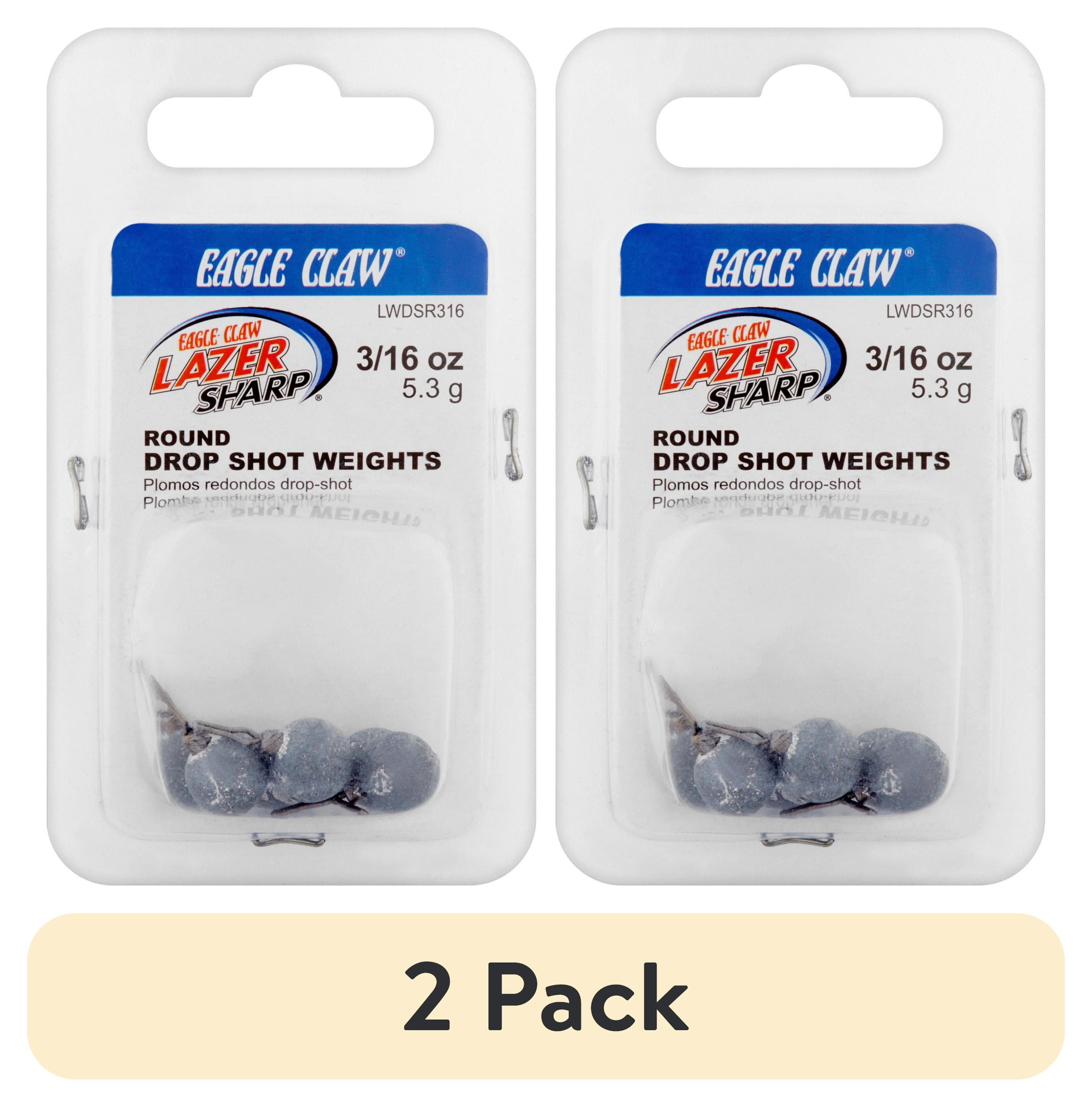 Eagle Claw LWDSR316 Round Drop Shot Weight, 3/16