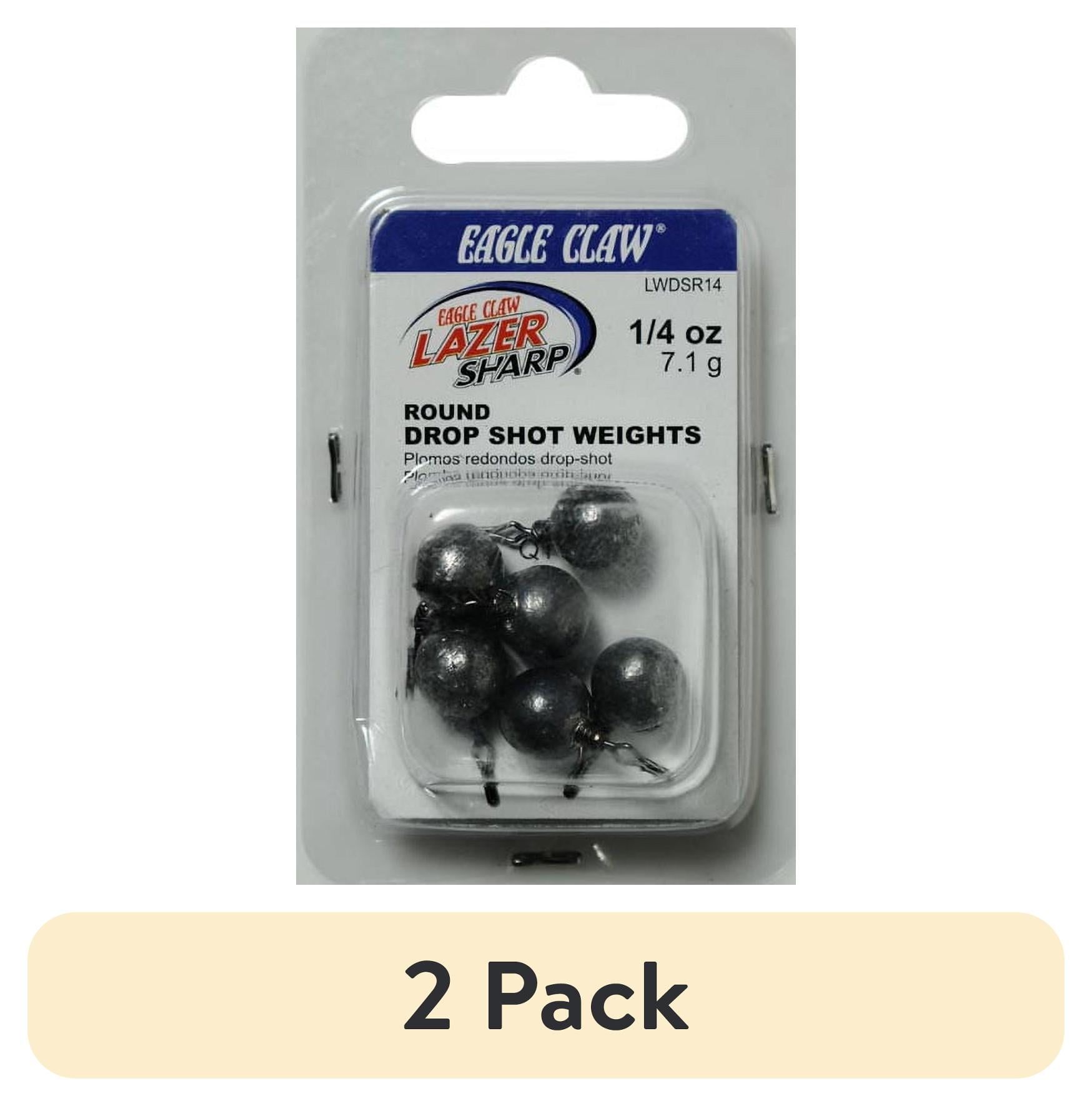 Eagle Claw Lazer Lead Round Drop Shot Weight, 1/4 oz