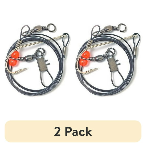 (2 pack) Eagle Claw Lazer Sharp 48" Redfish Leader with Hook