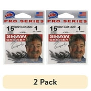 (2 pack) Eagle Claw Lazer Sharp High Carbon Steel Drop Shot Fishing Hook, Size 1