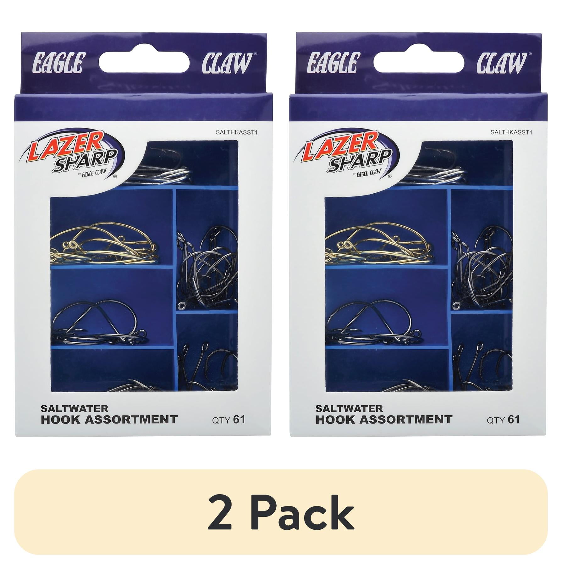 (2 pack) Eagle Claw Lazer Sharp Saltwater Hook Assortment