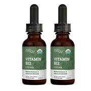 2 pack Earth Harmony Certified Organic Vitamin B12 Liquid, 2000mcg, 1 fl oz