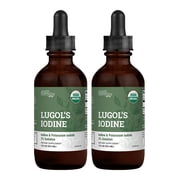 2 pack Earth Harmony Lugols Iodine Liquid Supplement, 2% Solution, 2 fl oz, Supports Thyroid and Metabolism