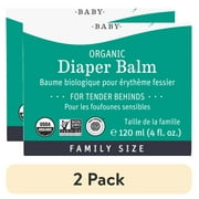 (2 pack) Earth Mama Organic Diaper Balm for Newborns, Infants & Toddlers, 4 fl oz, Baby Diaper Cream