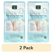 (2 pack) Earth Therapeutics Tea Tree Oil Moisturizing Foot Mask
