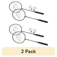 thumbnail image 1 of (2 pack) EastPoint Sports 2 Player Badminton Racket Set; Contains 2 Rackets with Tempered Steel Shafts and Soft, Comfortable Handles and 2 Durable, White Shuttlecocks for Entertainment with Friends and Family, 1 of 9