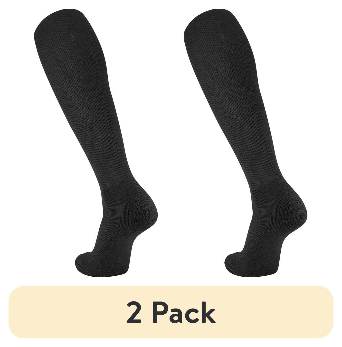 (2 pack) Easton Baseball/Softball Socks, Black, Youth Medium