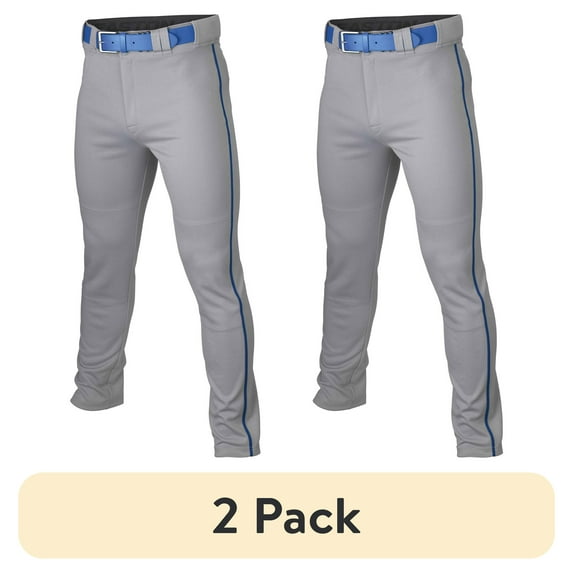 (2 pack) Easton Rival+ Piped Adult Pant | Grey/Royal | XL