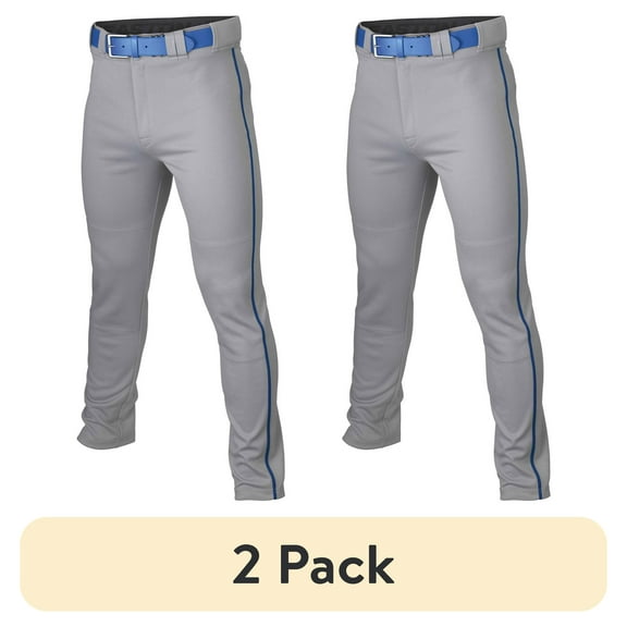 (2 pack) Easton Rival+ Piped Adult Pant | Grey/Royal | XXL