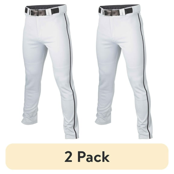 (2 pack) Easton Rival+ Piped Adult Pant | White/Black | Medium