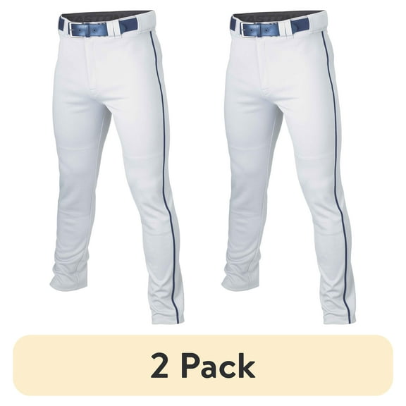 (2 pack) Easton Rival+ Piped Adult Pant | White/Navy | XL