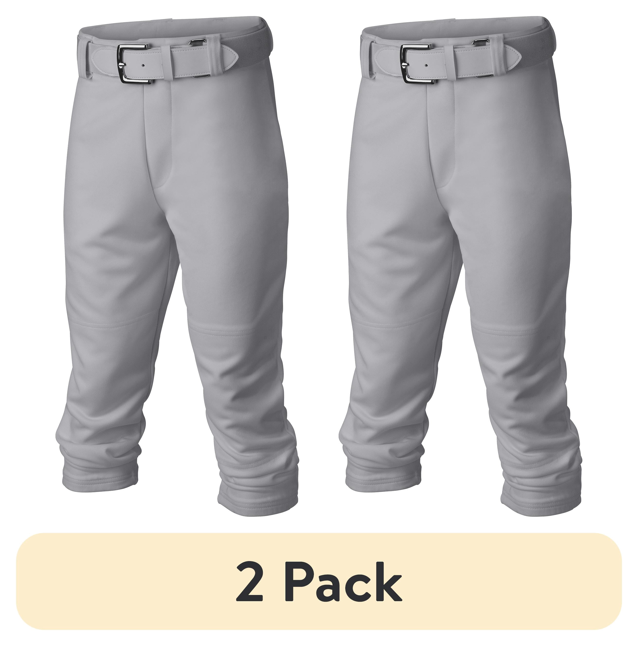 (2 pack) Easton Youth Baseball/Softball Pants | Game & Practice Use | Grey | Medium | Unisex