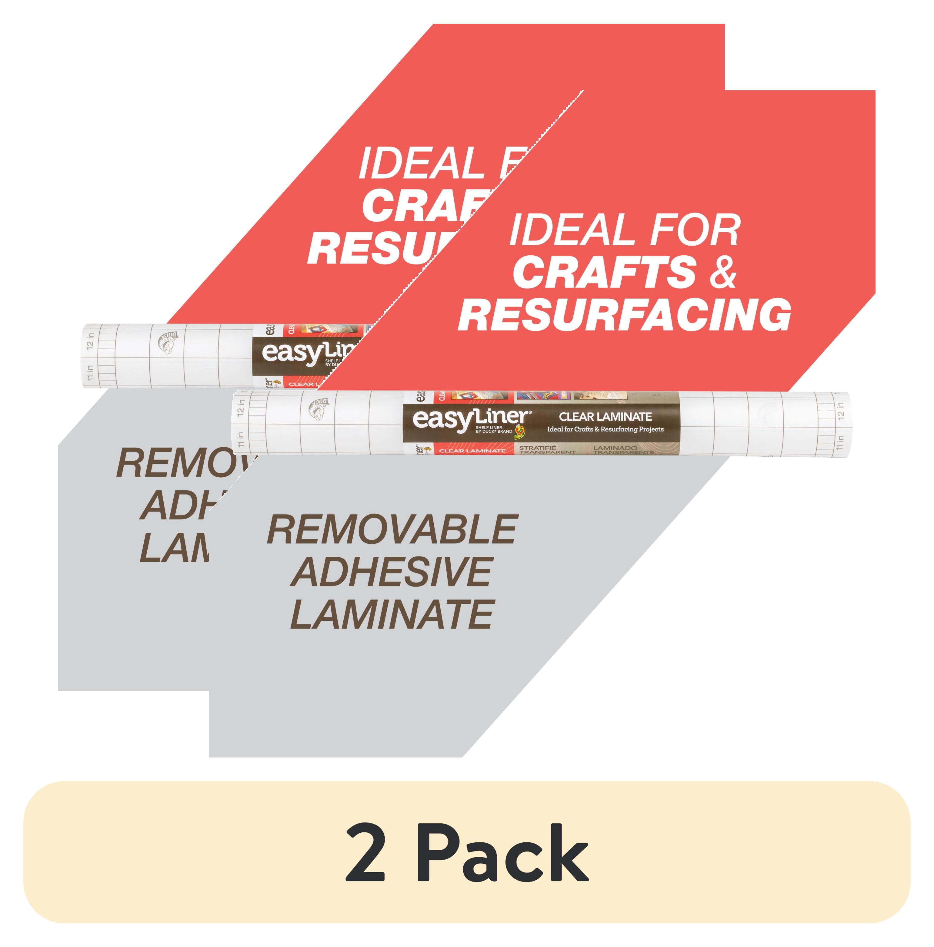 (2 pack) EasyLiner Clear Adhesive Laminate Shelf Liner, Clear 18" x 24' Roll