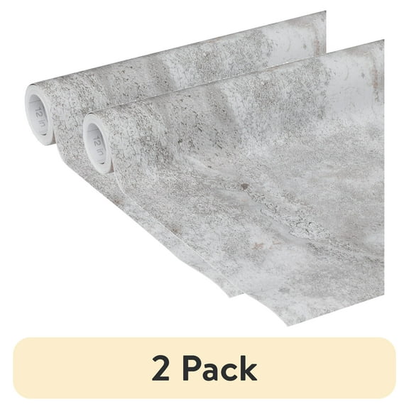 (2 pack) EasyLiner Brand Contact Paper Adhesive Shelf Liner 20 in. x 15 ft., Concrete