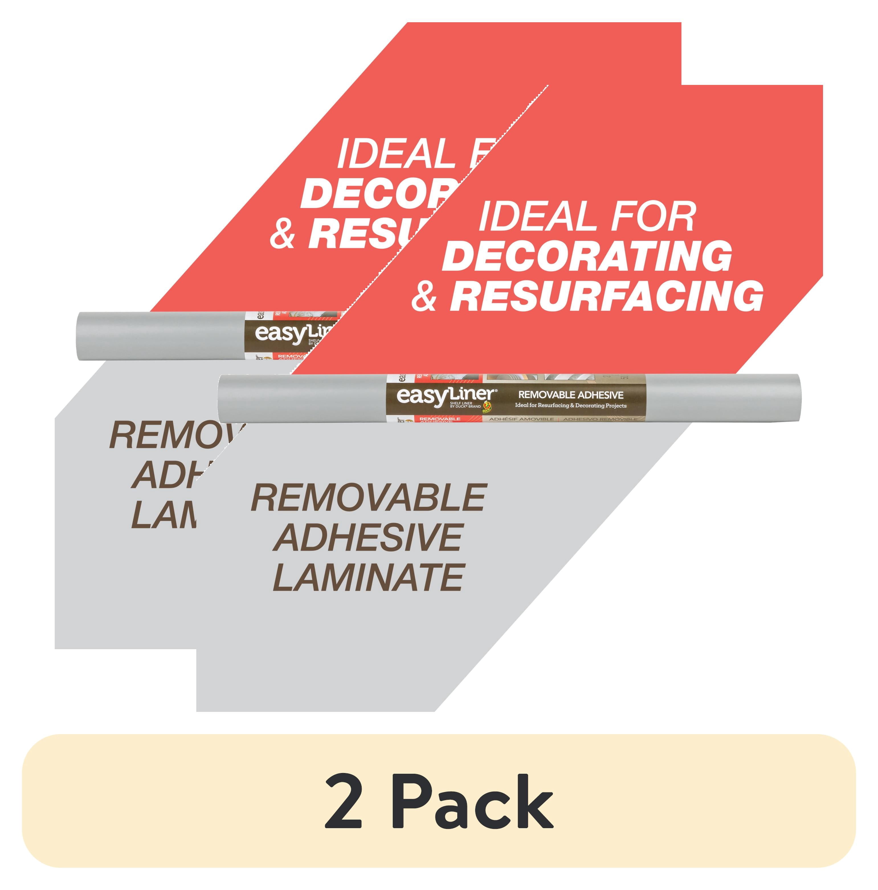 (2 pack) EasyLiner Removable Adhesive Shelf Liner, Gray 20" x 15' Roll