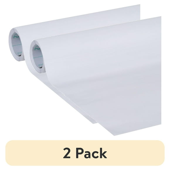 (2 pack) EasyLiner Brand Contact Paper Adhesive Shelf Liner, White, 20 in. x 15 ft. Roll