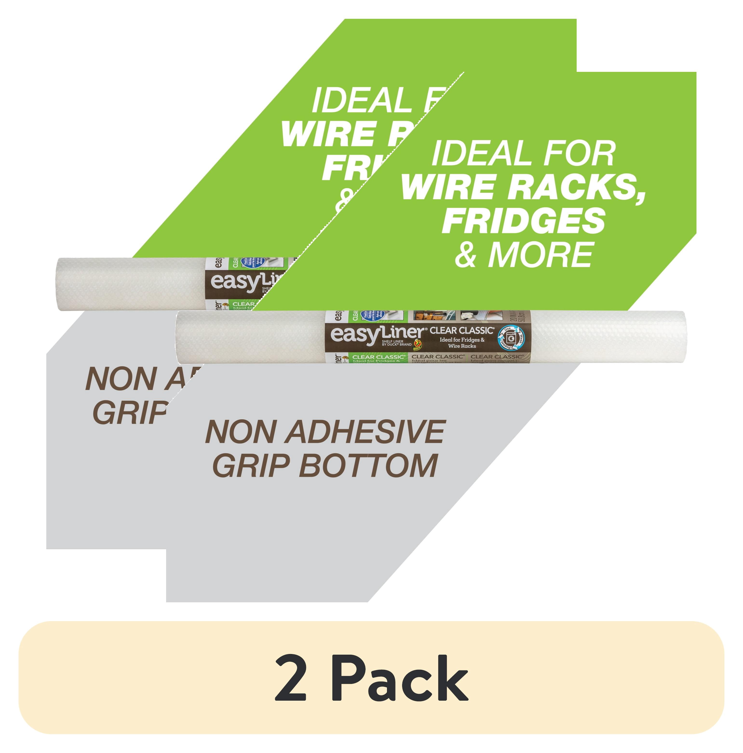 (2 pack) Clear Classic EasyLiner Shelf Liner, Clear 20" x 4' Roll