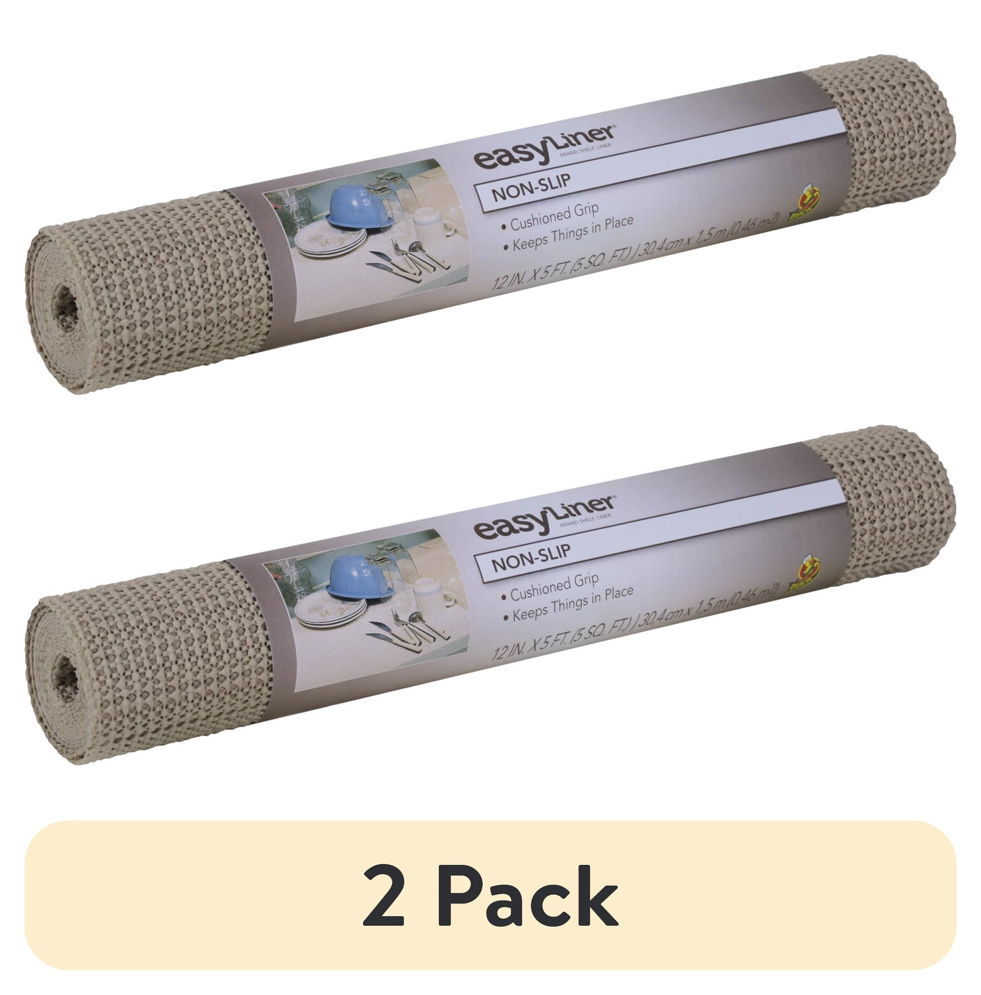 (2 pack) Original Grip EasyLiner Shelf Liner, Taupe 12" x 5' Roll