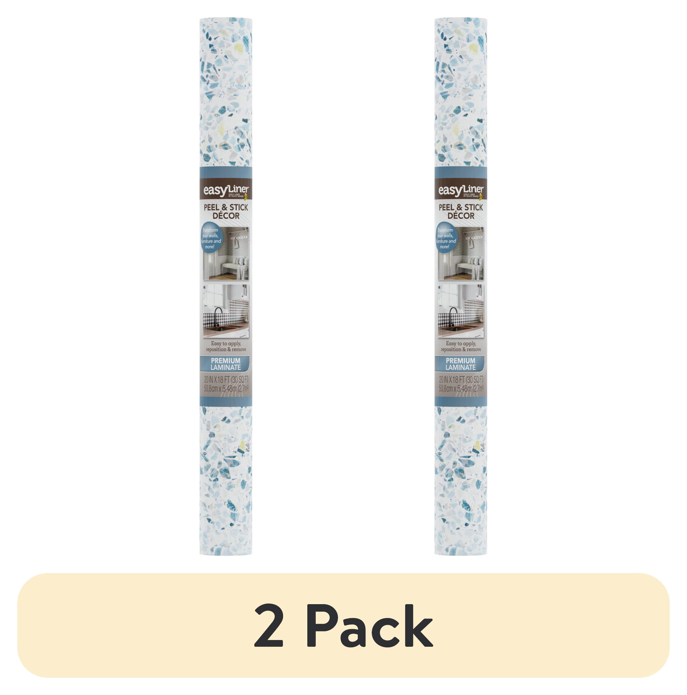 (2 pack) EasyLiner Premium Removable Adhesive Peel & Stick Wallpaper, Sea Glass, 20 in. x 18 ft.