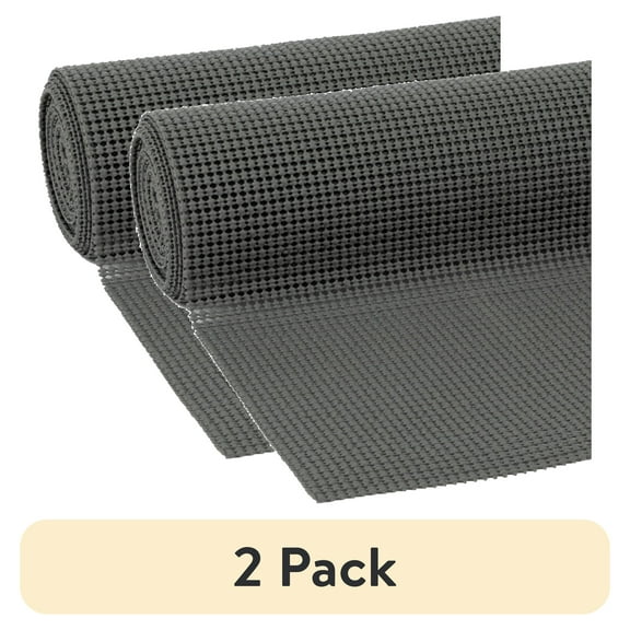(2 pack) EasyLiner Select Grip Shelf Liner, Dark Gray, 12 in. x 10 ft. Roll