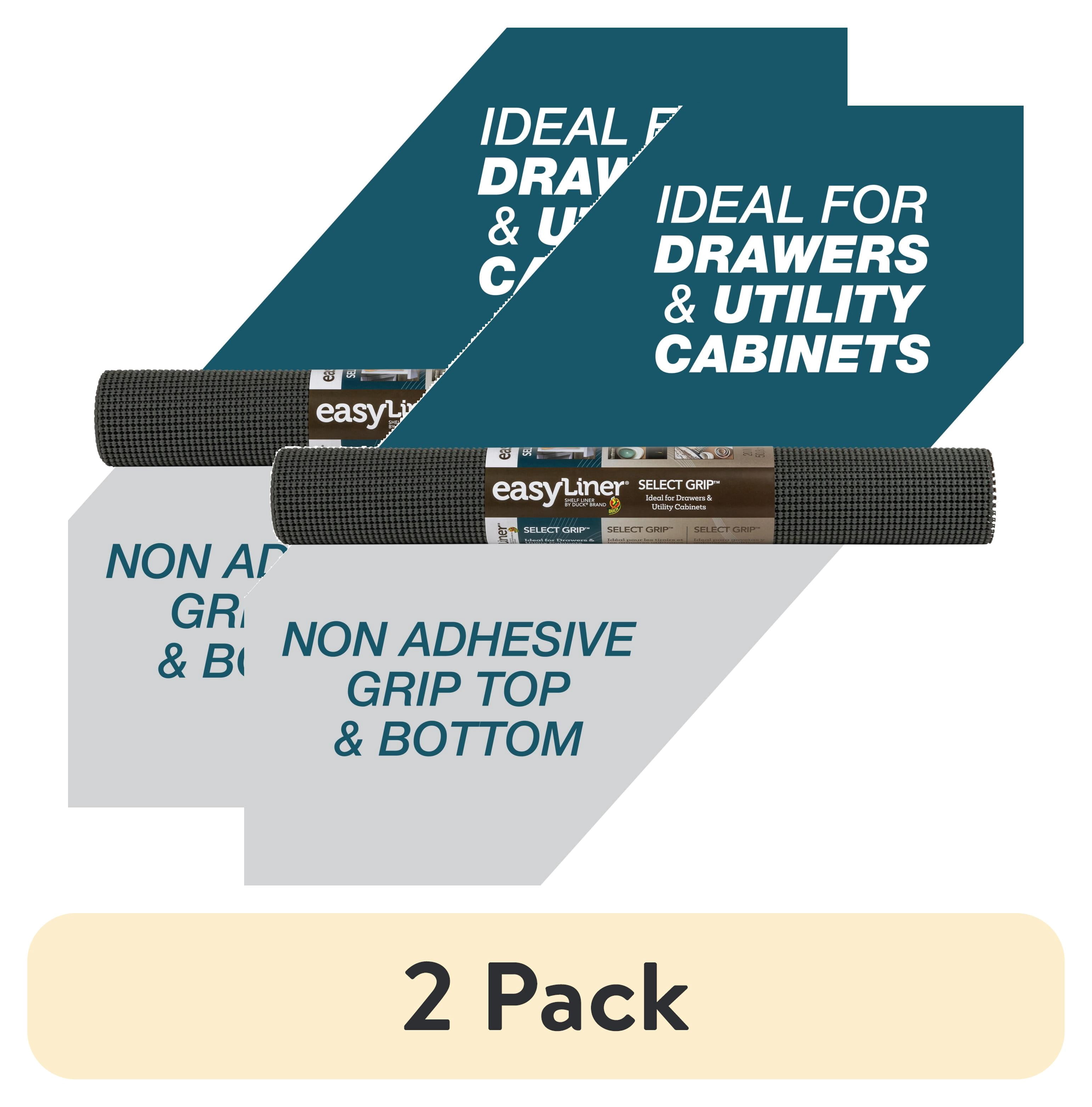 (2 pack) EasyLiner Select Grip Shelf Liner, Dark Gray, 20 in. x 6 ft. Roll