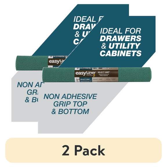 (2 pack) Select Grip EasyLiner Shelf Liner, Fern Green 20" x 6' Roll