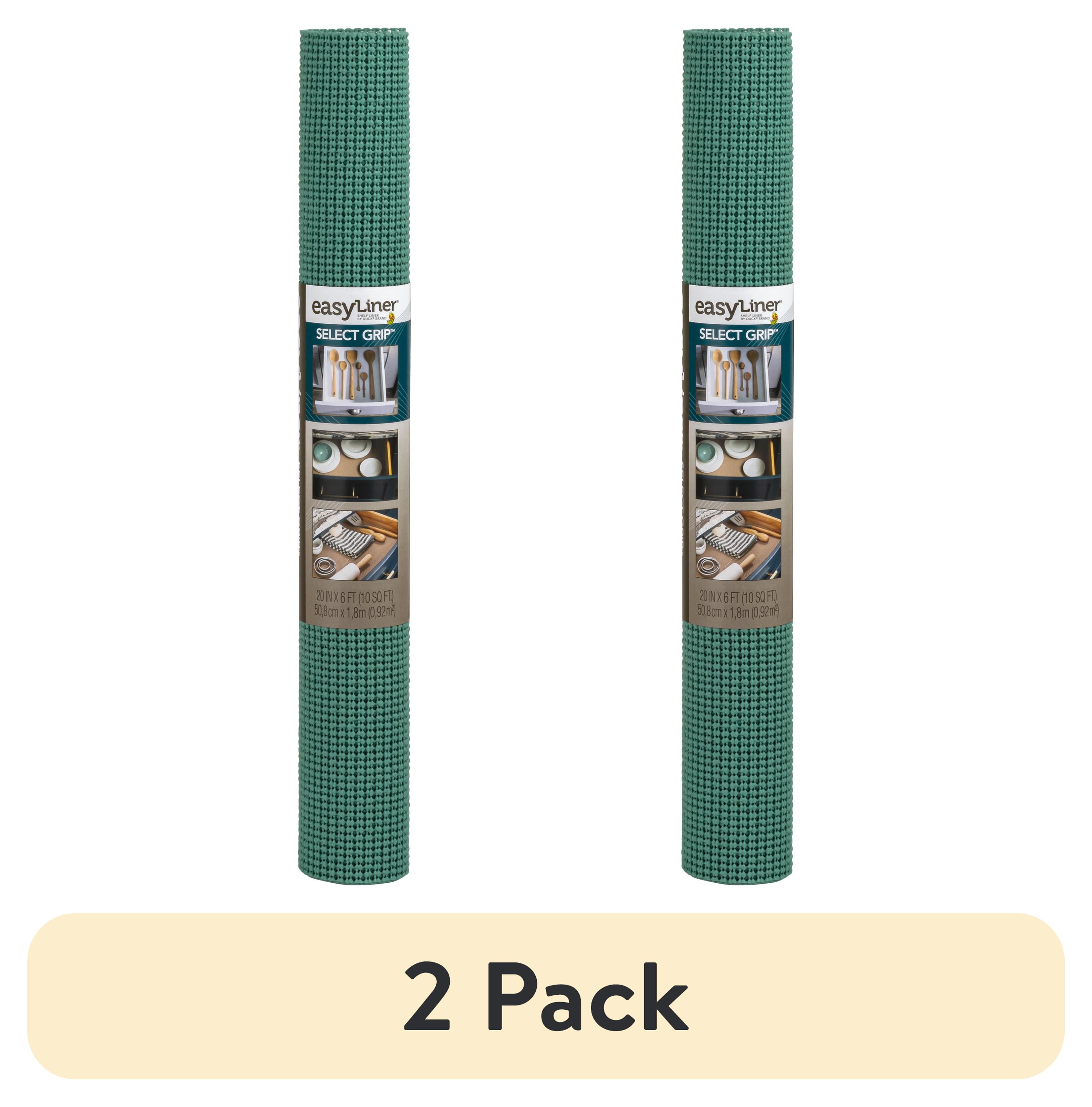 (2 pack) EasyLiner Select Grip Shelf Liner, Fern Green, 20 in. x 6 ft. Roll