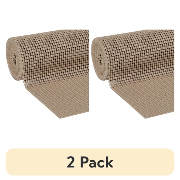 (2 pack) EasyLiner Select Grip Shelf Liner, Taupe, 12 in. x 10 ft. Roll