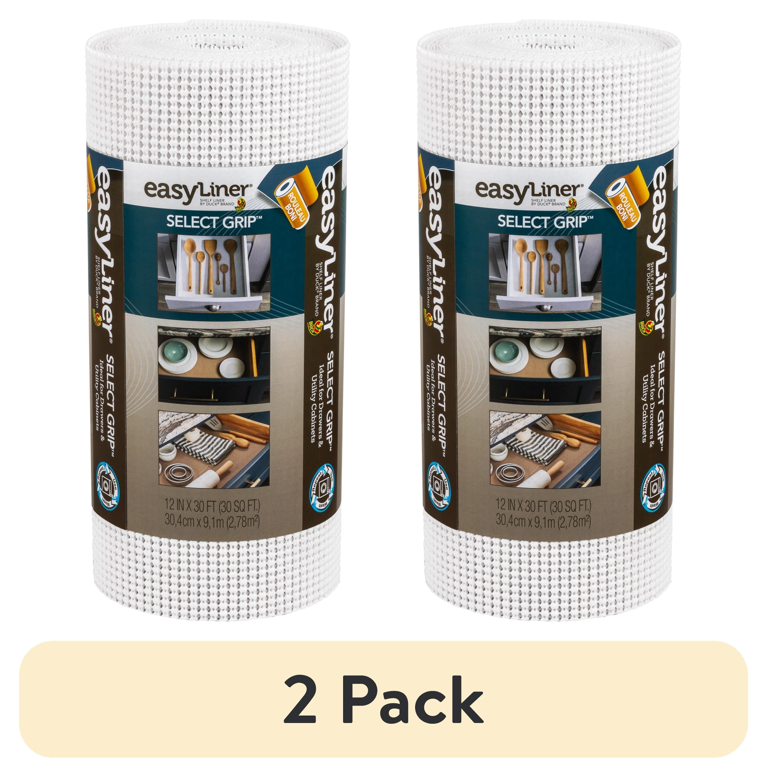 (2 pack) Select Grip EasyLiner Shelf Liner, White 12" x 30'  1 Rolls