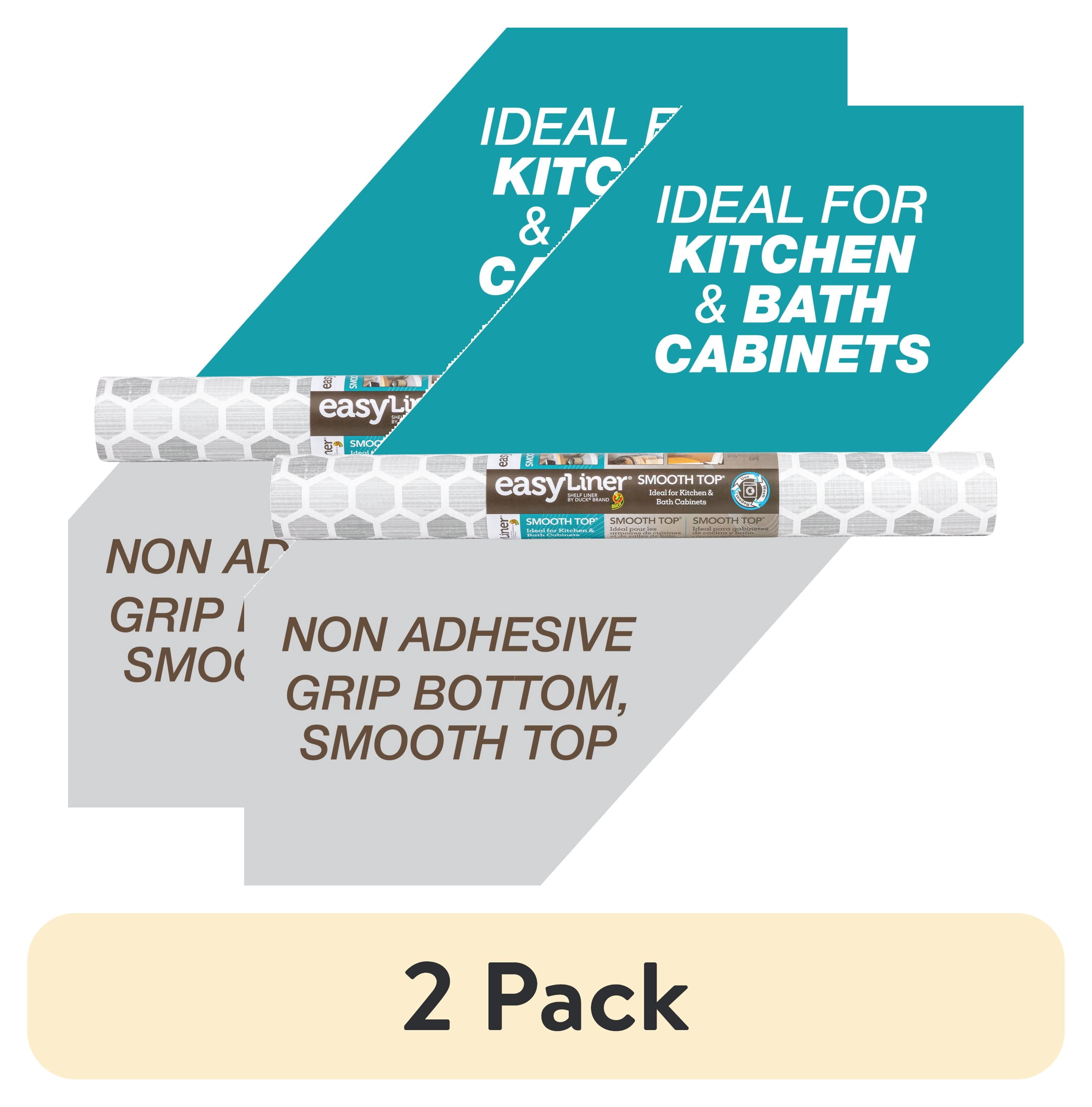 (2 pack) Smooth Top EasyLiner Shelf Liner, Grey Subtle 20" x 6'  1 Rolls