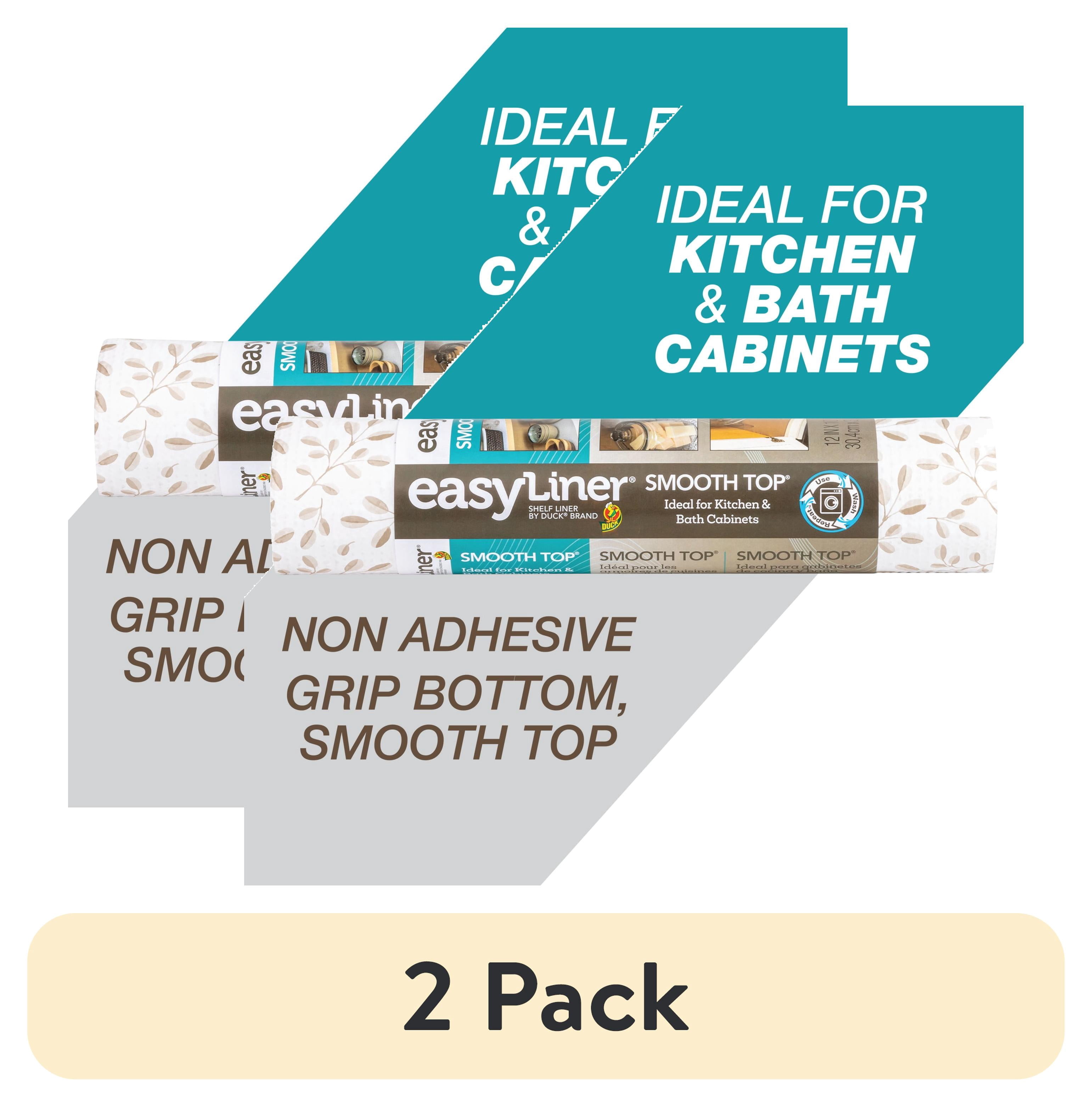 (2 pack) Smooth Top EasyLiner Shelf Liner, Taupe Buds 12" x 10' 1 Rolls