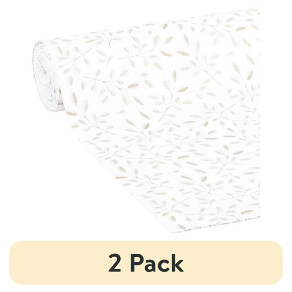 (2 pack) EasyLiner Smooth Top Shelf Liner, Taupe Buds, 20 in. x 6 ft. Roll