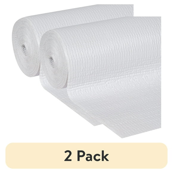 (2 pack) EasyLiner Smooth Top Shelf Liner, White, 12 in. x 20 ft. Roll
