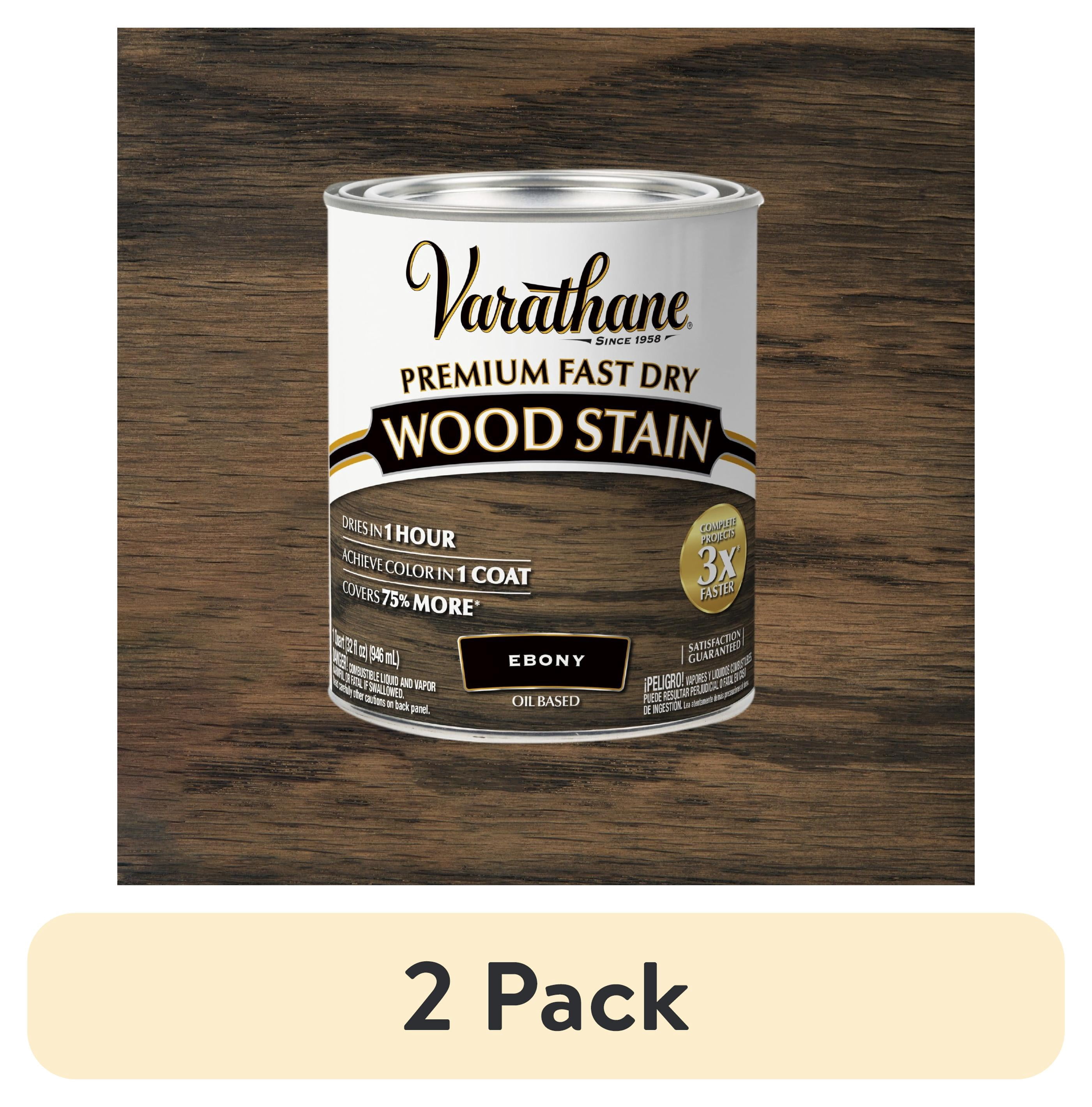 (2 pack) Ebony, Varathane Premium Fast Dry Wood Stain-269395, Quart