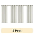 thumbnail image 1 of (2 pack) Eclipse Corte Solid Blackout Curtains, Set of 2, 63 Inch Long Blackout Curtains, 37" W x 63" L, White, 1 of 11
