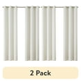 thumbnail image 1 of (2 pack) Eclipse Corte Solid Blackout Curtains, Set of 2, 84 Inch Long Blackout Curtains, 37" W x 84" L, White, 1 of 11