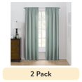 thumbnail image 1 of (2 pack) Eclipse Draft Stopper Room Darkening Fleece Lined Rod Pocket, Single Curtain Panel, Aquafir Blue, 42" W x 84" L, 1 of 10