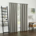 thumbnail image 1 of (2 pack) Eclipse Samara Solid Blackout Curtains, Single Curtain Panel, 54 Inch Long Blackout Curtains, 37" W x 54" L, Gray, 1 of 8