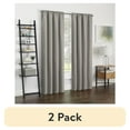 thumbnail image 1 of (2 pack) Eclipse Samara Solid Blackout Curtains, Single Curtain Panel, 54 Inch Long Blackout Curtains, 37" W x 54" L, Gray, 1 of 9