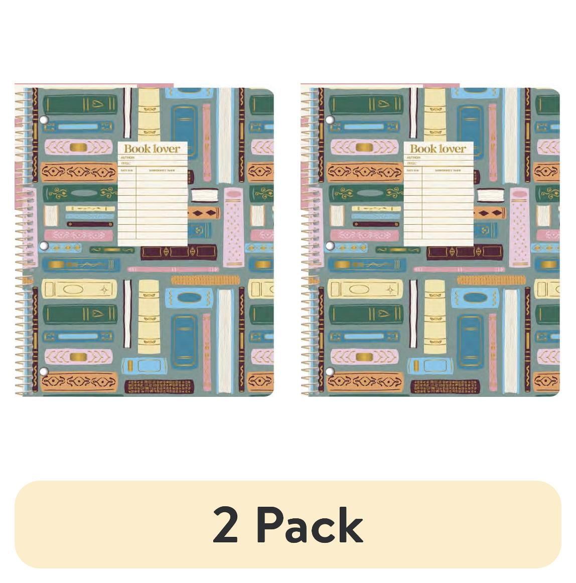 (2 pack) Ecokind by U Style Book Lover 1 Subject Notebook, 10.5" x 8.5", 80 Sheets, College Rule