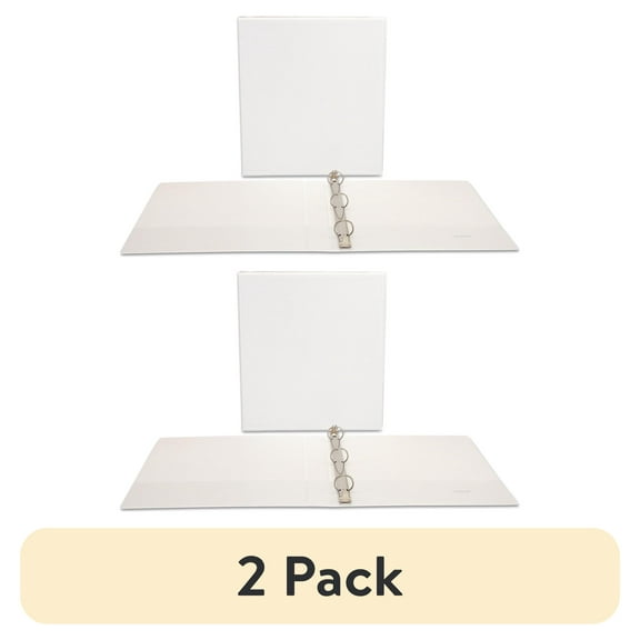 (2 pack) Universal Economy - Presentation ring binder - for Letter A Size (8.5 in x 11 in) - capacity: 175 sheets - white
