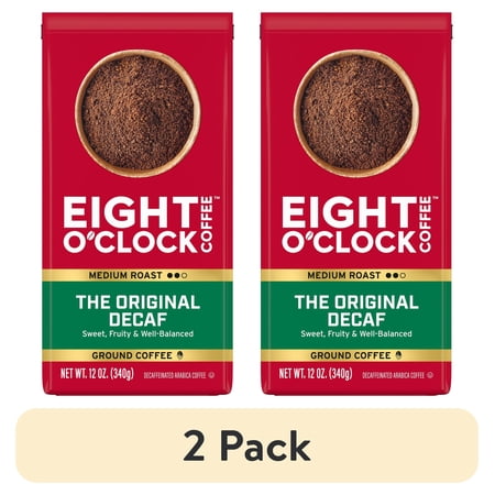 (2 pack) Eight O'Clock The Original Decaf Medium Ground Coffee 12 oz. Bag