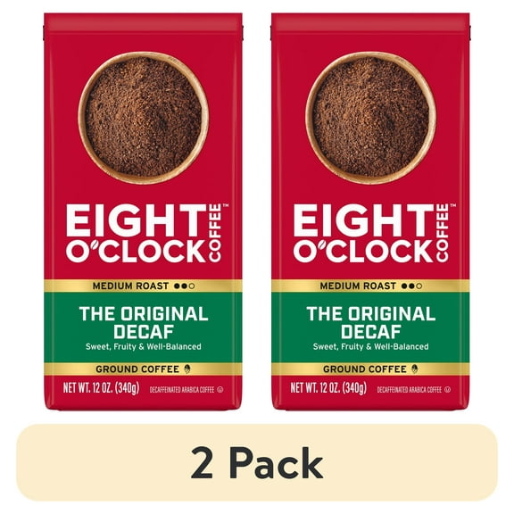 (2 pack) Eight O'Clock The Original Decaf Medium Ground Coffee 12 oz. Bag